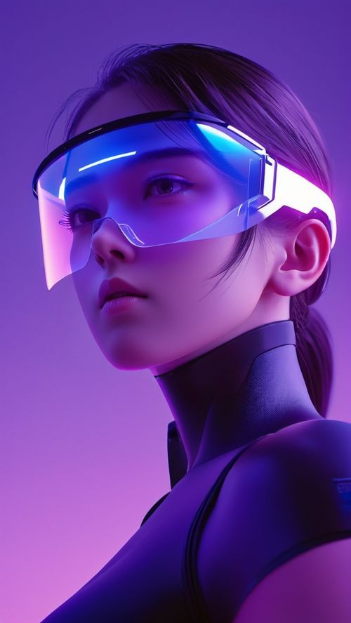 蔚蓝xl模型 科技穿戴美学,壁纸级产品图打造时尚与尖端科技融合范本
